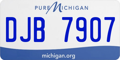 MI license plate DJB7907