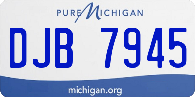 MI license plate DJB7945