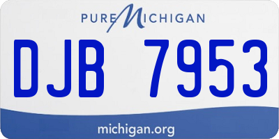 MI license plate DJB7953
