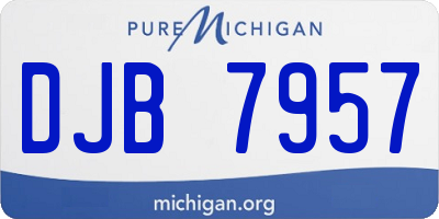 MI license plate DJB7957