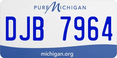 MI license plate DJB7964