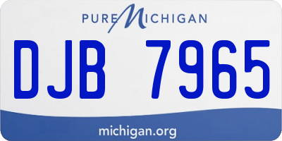 MI license plate DJB7965