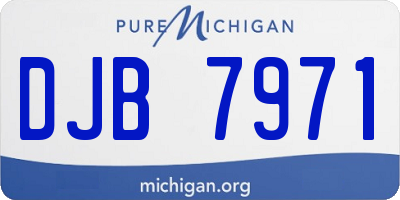 MI license plate DJB7971