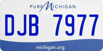 MI license plate DJB7977