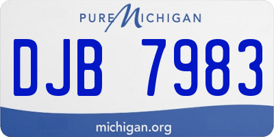 MI license plate DJB7983