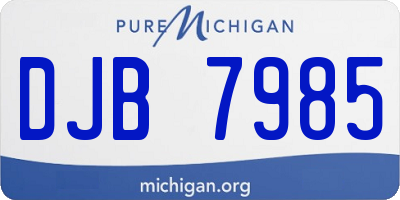 MI license plate DJB7985