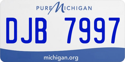 MI license plate DJB7997