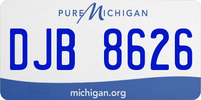 MI license plate DJB8626