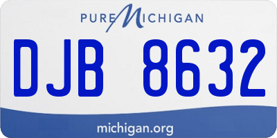 MI license plate DJB8632