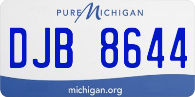 MI license plate DJB8644