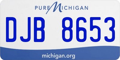MI license plate DJB8653