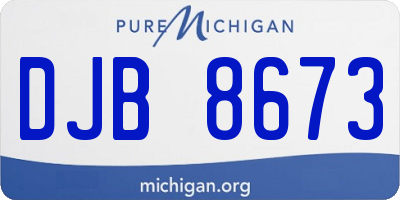 MI license plate DJB8673