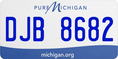 MI license plate DJB8682