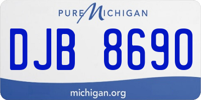 MI license plate DJB8690