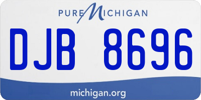 MI license plate DJB8696