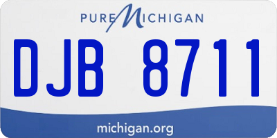 MI license plate DJB8711