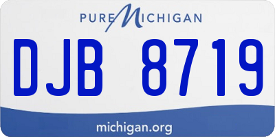 MI license plate DJB8719