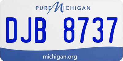 MI license plate DJB8737