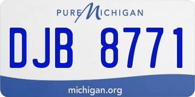 MI license plate DJB8771