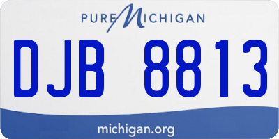 MI license plate DJB8813