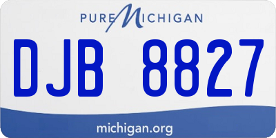 MI license plate DJB8827