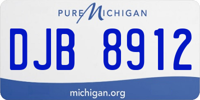 MI license plate DJB8912