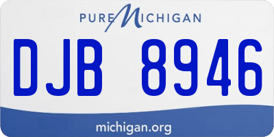 MI license plate DJB8946