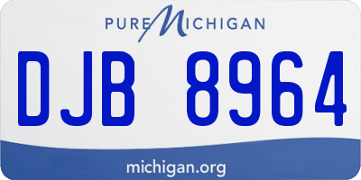 MI license plate DJB8964