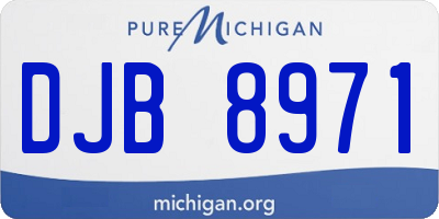 MI license plate DJB8971