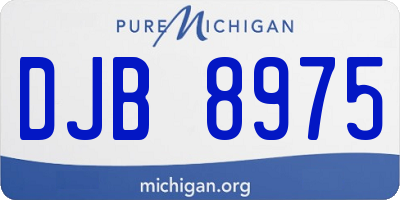 MI license plate DJB8975