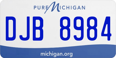 MI license plate DJB8984