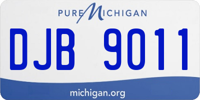 MI license plate DJB9011