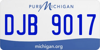 MI license plate DJB9017