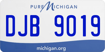 MI license plate DJB9019