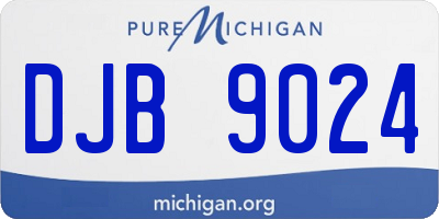 MI license plate DJB9024