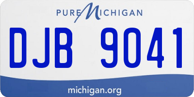 MI license plate DJB9041