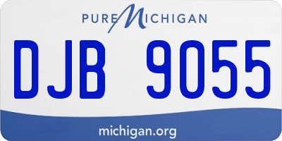 MI license plate DJB9055