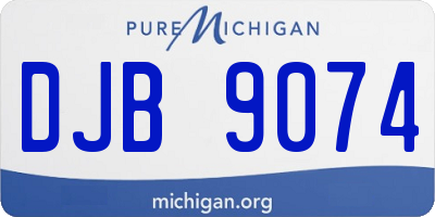 MI license plate DJB9074