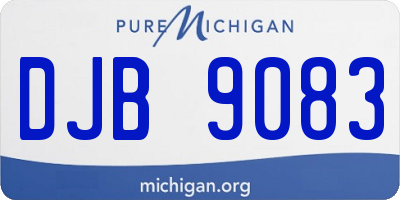 MI license plate DJB9083