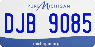 MI license plate DJB9085
