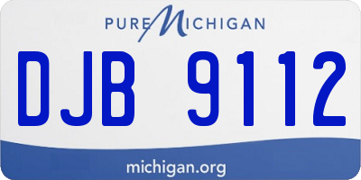 MI license plate DJB9112