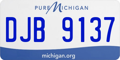 MI license plate DJB9137