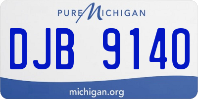 MI license plate DJB9140