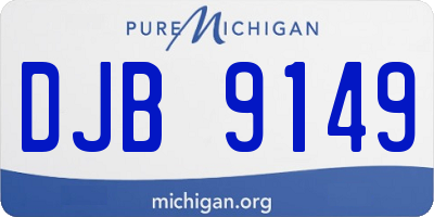 MI license plate DJB9149