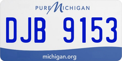 MI license plate DJB9153