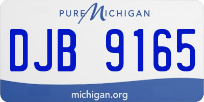 MI license plate DJB9165