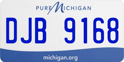 MI license plate DJB9168