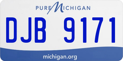 MI license plate DJB9171