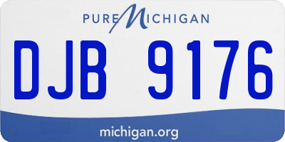 MI license plate DJB9176