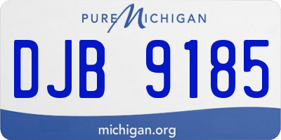 MI license plate DJB9185